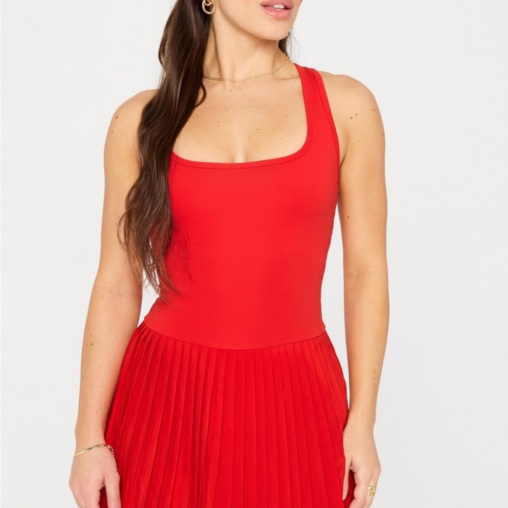 NWT Fabletics hot shot pleated dress classic mini